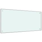 Panou antistropi de bucătărie, alb, 100x50 cm sticlă securizată GartenMobel Dekor