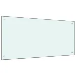 Panou antistropi de bucătărie, alb, 100x50 cm sticlă securizată GartenMobel Dekor