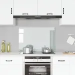 Panou antistropi bucătărie transparent 90x60 cm sticlă securiz. GartenMobel Dekor