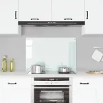 Panou antistropi de bucătărie, alb, 90x60 cm, sticlă securizată GartenMobel Dekor