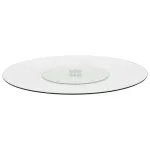 Platou servire rotativ transparent, 60 cm, sticlă securizată GartenMobel Dekor