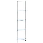 Raft cu 5 niveluri transparent, 30x30x130 cm, sticlă securizată GartenMobel Dekor