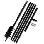 Burghiu de sol cu mâner 120 mm cu tub prelungitor 5 m oțel GartenMobel Dekor