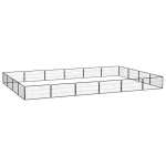 Țarc câini 20 panouri negru 100x50 cm oțel vopsit electrostatic GartenMobel Dekor