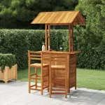 Set mobilier de bar de grădină, 3 piese, lemn masiv de acacia GartenMobel Dekor