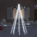 Cascadă lumini pom Crăciun interior/exterior 400 LED-uri 2,5 m GartenMobel Dekor