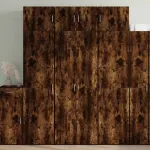 Dulap depozitare stejar fumuriu 70x42,5x225 cm lemn prelucrat GartenMobel Dekor