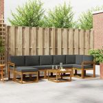 Set de canapele de exterior cu pernă 8 pcs Natural și Antracit GartenMobel Dekor