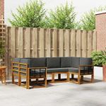 Set de canapele de exterior cu pernă 6 pcs Natural și Antracit GartenMobel Dekor