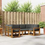 Set de canapele de exterior cu pernă 6 pcs Natural și Antracit GartenMobel Dekor