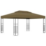 Pavilion de grădină, gri taupe, 3 x 4 m, 180 g/m² GartenMobel Dekor