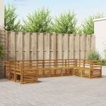 Seturi de canapele 10 pcs natural Lemn Solid de Acacia GartenMobel Dekor