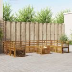 Seturi de canapele 11 pcs natural Lemn Solid de Acacia GartenMobel Dekor