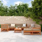 Set de lounge pentru grădină 10 pcs Maro Ceară GartenMobel Dekor