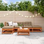 Set de lounge pentru grădină 6 pcs Maro Ceară Lemn masiv de pin GartenMobel Dekor
