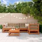 Set de lounge pentru grădină 6 pcs Maro Ceară Lemn masiv de pin GartenMobel Dekor