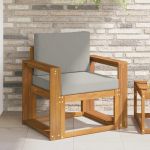 Set de canapele de exterior Lemn de acacia solid și poliester GartenMobel Dekor