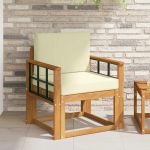 Set de canapele de exterior Lemn de acacia solid și poliester GartenMobel Dekor