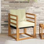 Set de canapele de exterior Lemn solid de Acacia și Textilene GartenMobel Dekor