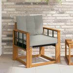 Set de canapele de exterior Lemn solid de Acacia și Textilene GartenMobel Dekor