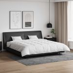 Set de Pături cu pernă 3 pcs Alb Pene de rață GartenMobel Dekor