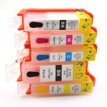 Set cartușe reîncărcabile Canon PGI-520/CLI-521 cu cip autoreset (5 buc)