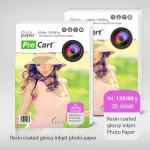 Hârtie foto autoadezivă mată Procart A4, 20 coli, 120/80 g/mp pentru imprimante inkjet