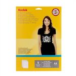 Hârtie transfer termic Kodak A4 pentru tricouri negre, set 5 coli inkjet