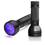 Lanternă UV profesională cu 51 LED-uri, 380–385 nm, carcasă metalică