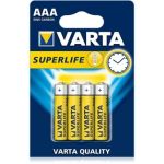 Set 4 baterii AAA Varta Superlife 1.5V (zinc-carbon) pentru telecomenzi