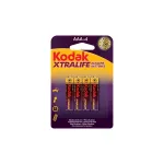 Set 4 baterii alcaline Kodak AAA (R3) 1.5V Extralife, pentru uz zilnic