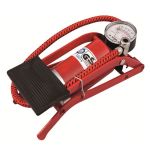 Pompă de picior cu pedală și manometru 7 bari, 3 duze pentru anvelope și mingi