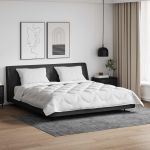 Pilotă cu pernă 3 pcs Alb Microfibră GartenMobel Dekor