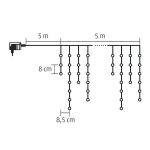 Ghirlandă decorativă luminoasă „Flori de gheață”, 5 m, 300 LED, pentru exterior