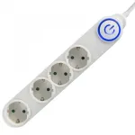 Prelungitor Home cu 4 prize, comutator de picior si protectie copii, 1.5 m