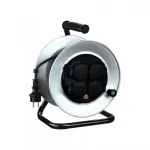 Prelungitor pe tambur 25 m cu 4 prize IP44, cadru metalic si protectie supraincalzire