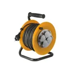 Prelungitor pe tambur 30 m, 4 prize cu împământare, cablu 3x1,5 mm², IP44