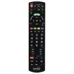 Telecomandă compatibilă Smart TV Panasonic, precodată, Home – butoane moi, neagră