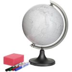 Glob pământesc conturat personalizabil 25 cm, cu 4 markere și burete