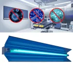Lampă bactericidă UVC 30W orientabilă 140°, cu reflector, montaj pe perete