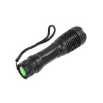 Lanternă tactică LED CREE 10W cu zoom, 4 moduri, rază 800 m, acumulator