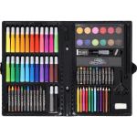 Trusa pictura si desen 86 piese, valiza depozitare, creioane colorate, carioci, acuarele