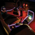 Fir EL Wire neon flexibil verde lemon 3,2 mm pentru decor auto și ambient