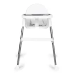 Scaun de hrănire Homelux 2 în 1 pliabil, cu tavă detașabilă, alb