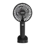 Ventilator USB portabil Leziter Galar cu suport, 1200 mAh, 4W, negru