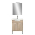 Set mobilier baie Leziter Nerva Prime 65 cu lavoar, stejar Sonoma