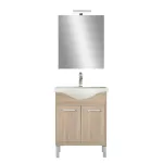 Set mobilier baie Leziter Nerva Prime 65 cu lavoar, stejar Sonoma