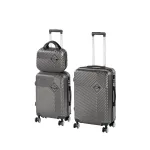 Set valize rulante Leziter TraveLux Pro XV, 3 piese, ABS gri modern
