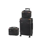 Set valize Leziter TraveLux Urban XIII cu roti, ABS negru, 3 piese