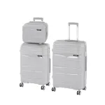 Set 3 valize rulante Leziter TraveLux Voyager X, ABS, gri, cu TSA